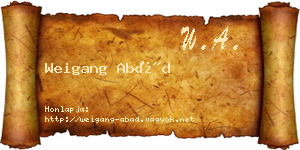 Weigang Abád névjegykártya